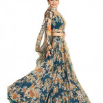 Floral Print Lehenga Choli Set with Dupatta